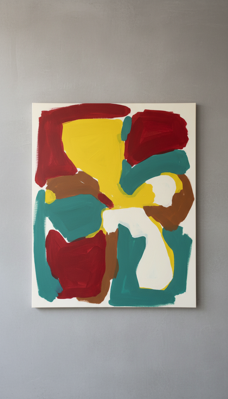 Art red large-scale canvas